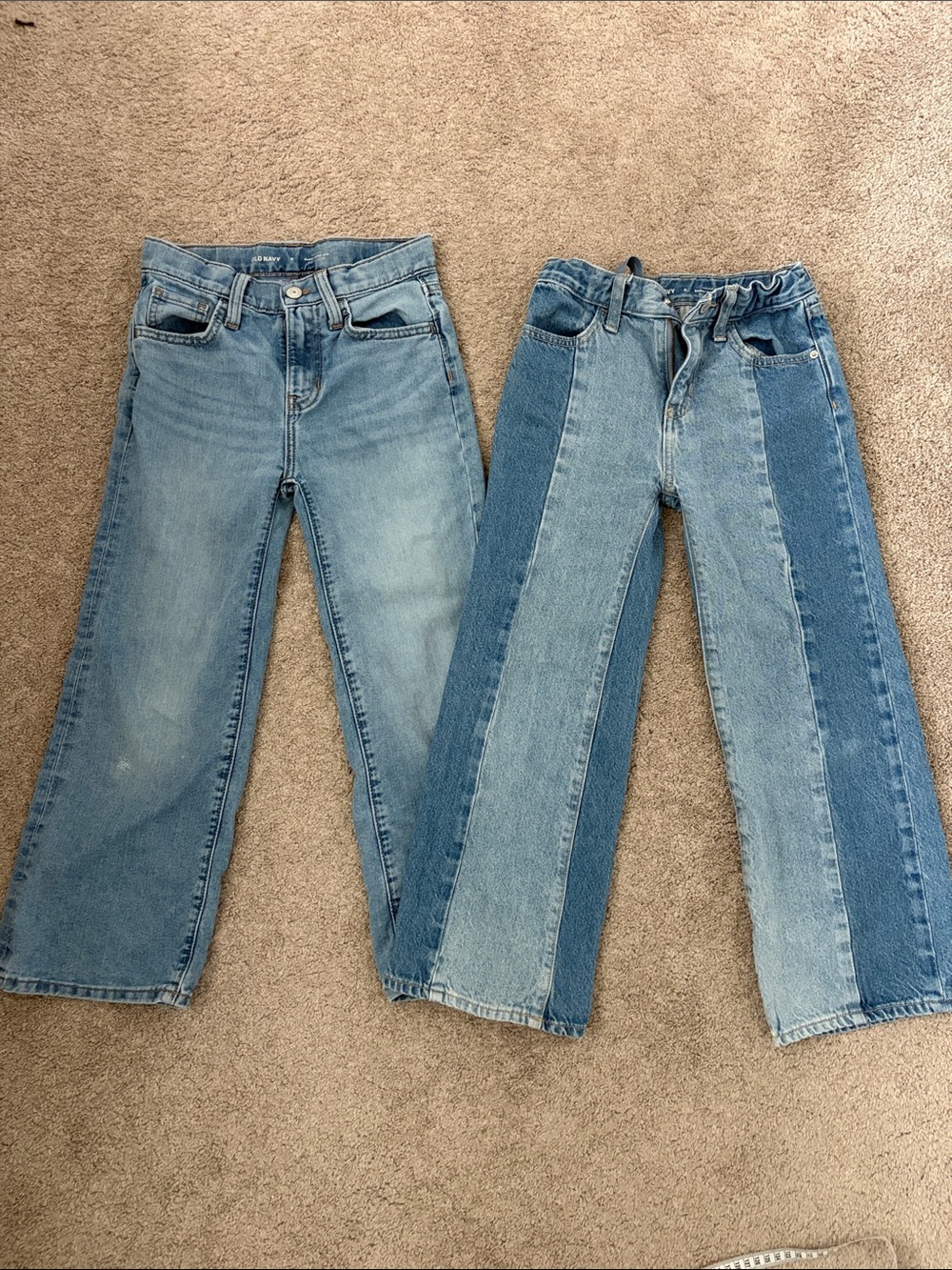 Old Navy Girls Two-Tone Patchwork Denim Jeans